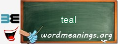 WordMeaning blackboard for teal